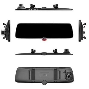 TWOGO GO-403 Ayna Monitör 3 Kamera Destekli Araç DVR