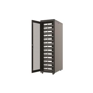 AGER 26U 800x1000mm Dikili Tip Siyah Kabinet Vega AG-VB26U8010S1-BAAA-A-M1 Cam Kapak