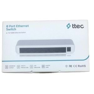 TTEC 8port 10/100 Yönetilemez Switch 08100SW
