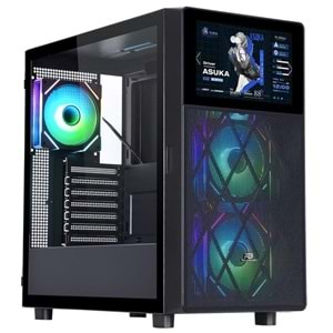 POWERBOOST PB-P4367BB GAMING Mid-Tower PC Kasası 3-RGB FANLI