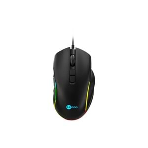 LECOO MS140 USB RGB Led Aydınlatmalı 6400dpi Gaming Optic Siyah Mouse