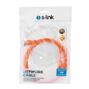 S-LINK 1metre CAT6 SL-CAT601TR Turuncu Patch Kablo