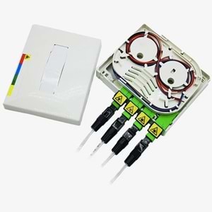 ODS 1 PORT SURFACE Fiber Optik Duvar Tipi Keystone Jak Kutusu Beyaz 13SFP1PWT
