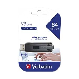 VERBATIM 64GB USB 3.2 Store'n Go 49174 Siyah Taşınabilir Bellek