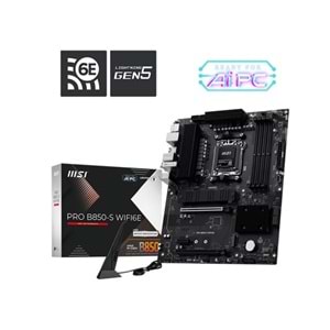 MSI PRO B850-S WIFI6E DDR5 HDMI-DP PCIE 5.0 AM5 ATX