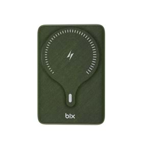 BIX 10000mAh BXPB105-GRE 22.5W-15W Kablosuz Powerbank Yeşil
