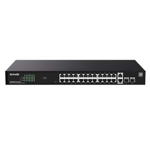 TENDA 24port PoE 410w 2-SFP Gigabit Yönetilemez Switch TEG2228P-24-410W