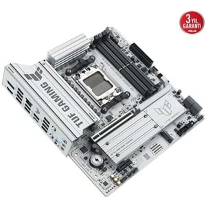 ASUS TUF GAMING B850M-PLUS WIFI7 W DDR5 HDMI DP PCIE 5.0 AM5 ATX BEYAZ
