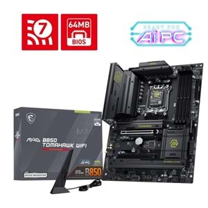 MSI MAG B850 TOMAHAWK WIFI7 DDR5 HDMI-USBC DP PCIE 5.0 AM5 ATX
