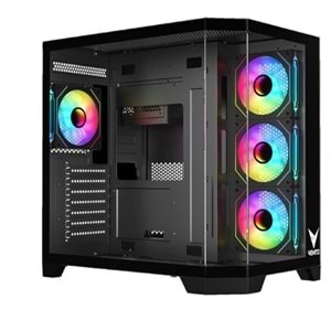 VENTO VG4204FA Panoramik Gaming Mid-Tower PC Kasası Siyah