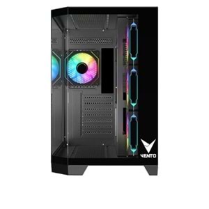 VENTO VG4204FA Panoramik Gaming Mid-Tower PC Kasası Siyah