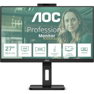 AOC 27” IPS Q27P3QW 4MS 75Hz HDMI-DP Web Kameralı Kurumsal Monitör 2560x1440