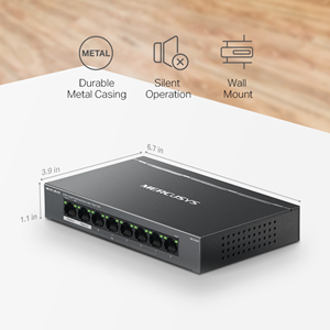 MERCUSYS 8port 65w 7port PoE+ Gigabit Yönetilemez Switch MS108GP