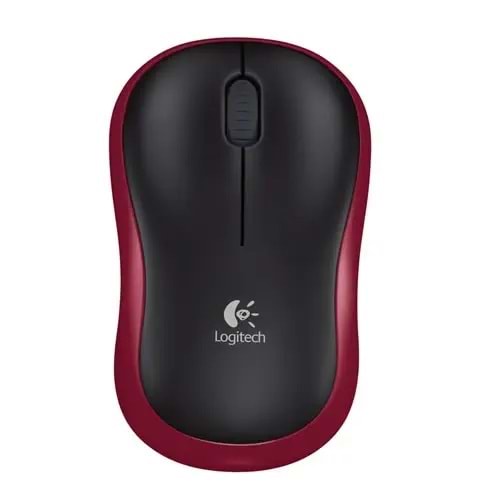 LOGITECH M185 Kablosuz Optic Siyah/Kırmızı Mouse 910-002237 