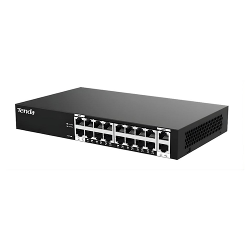 TENDA 16port 150w FULL PoE+ S218GPC-BH GIGABIT Yönetilemez Switch