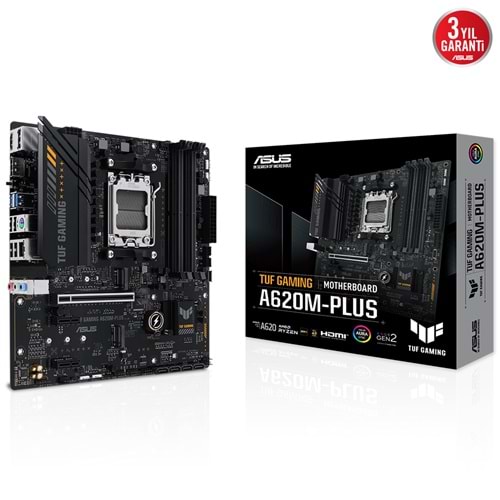 ASUS TUF GAMING A620AM-PLUS DDR5 HDMI DP PCIe 16X v4.0 AM5 mATX