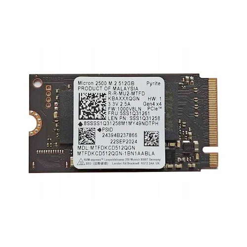 MICRON 512GB 2500 MTFDKCD512QGN 4200-2000MB/s 2242 M2 NVME GEN4 Disk Kutusuz