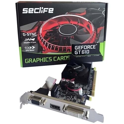 SecLife GT610 2GB DDR3 64bit HDMI DVI PCIe 16X v2.0