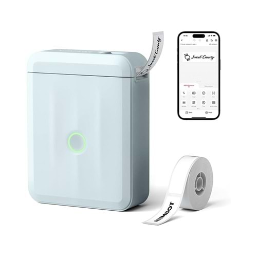 NIIMBOT D110_M Taşınabilir Kablosuz Termal Etiket Yazıcısı (Mavi)