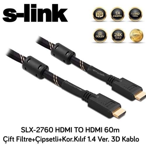 S-LINK 60metre SLX-2760 HDMI Kablo 1.4v