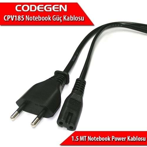 CODEGEN 1.5metre CPV185 2x0.30mm Notebook Power Kablosu