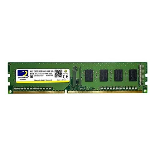 TWINMOS 8GB DDR3 1600MHZ CL11 PC RAM VALUE MDD38GB1600D 1.5v