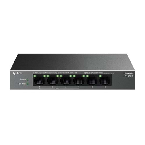 TP-LINK 6port PoE 41w Gigabit Yönetilemez Switch LS106LP