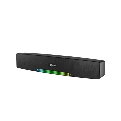LECOO DS109 Stereo Bluetooth AUX-TF/USB Siyah 10w RMS Soundbar Speaker RGB Ledli