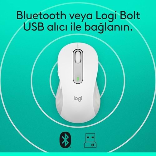 LOGITECH M650 Kablosuz Beyaz Mouse 910-006238
