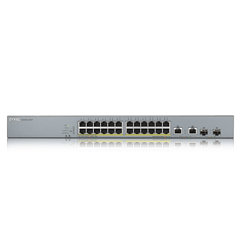 ZyXEL 24port PoE 375w 2-SFP Gigabit Yönetilebilir Switch GS1350-26HP