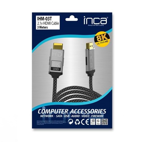INCA 3metre IHM-3T HDMI Kablo 2.1v 8K