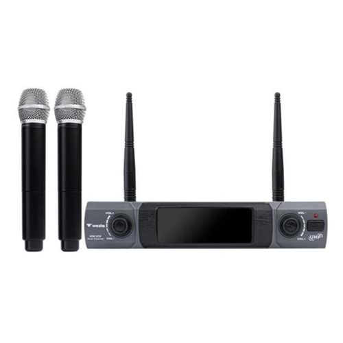 WESTA WM-202H 222209000213 1 Receiver + 2 Handheld Mikrofon Seti