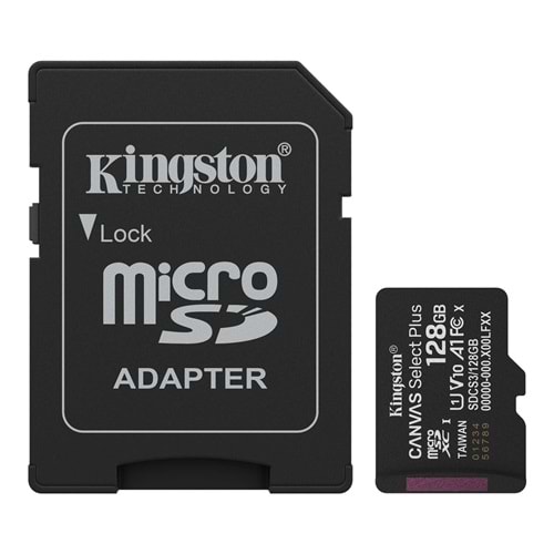 KINGSTON 128GB Micro SD Kart Canvas Select Plus SDCS3/128GB