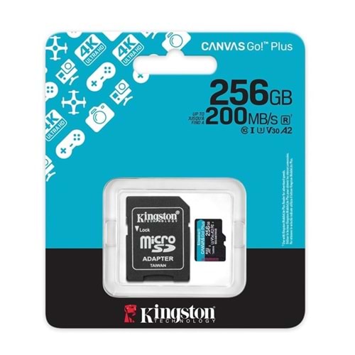 KINGSTON 256GB Micro SD Kart CANVAS GO+ SDCG4/256GB