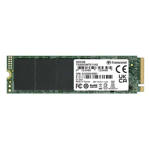 Transcend 500GB TS500GMTE110Q 1900-900MB/s M2 NVME GEN3 DİSK
