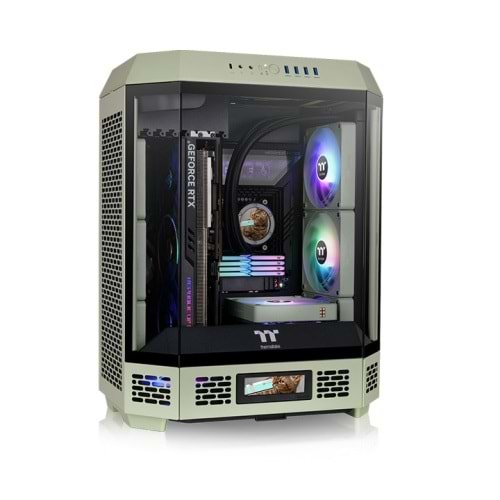 THERMALTAKE THE TOWER 600 TG CA-1Z1-00MEWN-00 Gaming Mid-Tower PC Kasası Yeşil