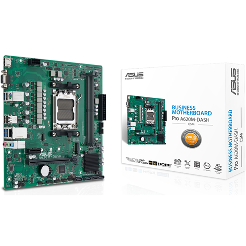 ASUS PRO A620M-DASH-CSM DDR5 HDMI PCIE 4.0 AM5 mATX Kurumsal Anakart