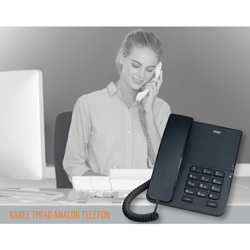Karel TM-140 Ekransız Masaüstü Telefon SİYAH