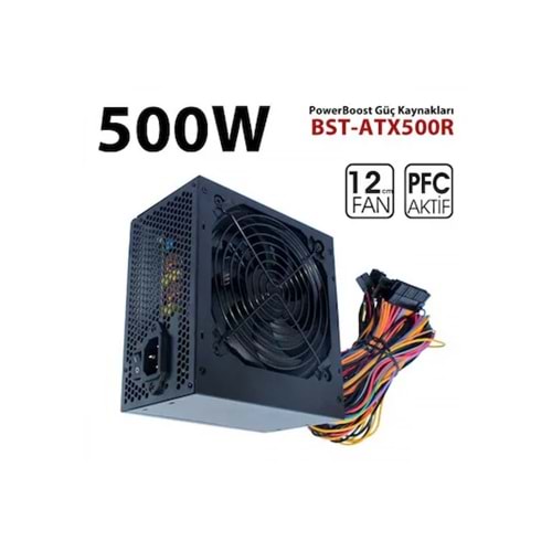 POWER BOOST BST-ATX500R 500W 12cm FANLI POWER SUPPLY AKTIF PFC