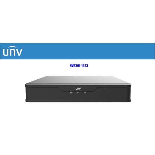 UNV-NVR301-16S3 16-Ch 1-SATA Ultra 265/H.265/H.264