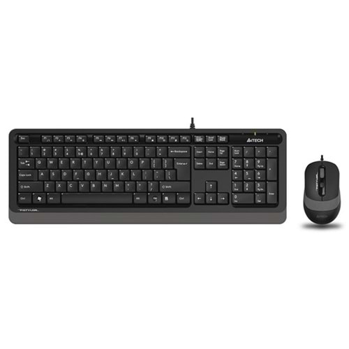 A4TECH F1010 Kablolu USB Q Trk Siyah/Gri Klavye - Mouse Set