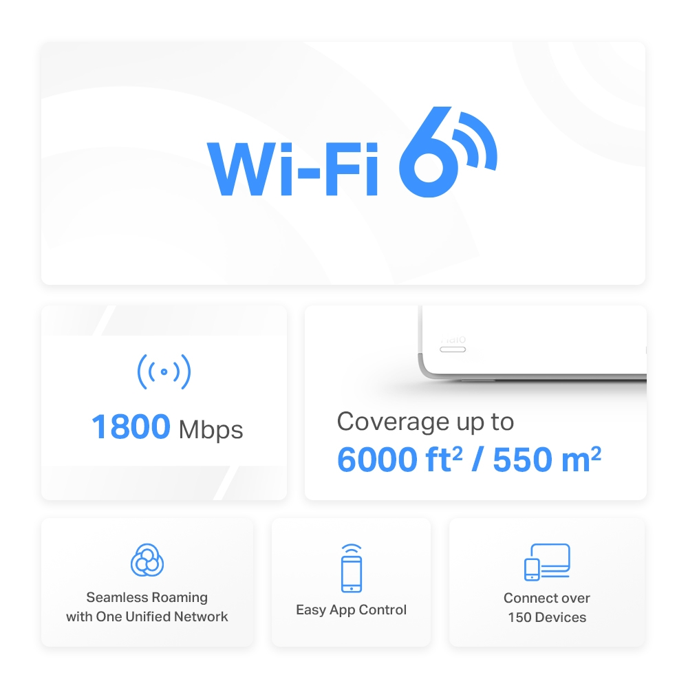 MERCUSYS Halo H70X Wıfı6 AX1800 Mesh Router 3lü Set
