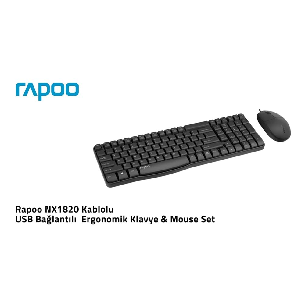 Rapoo NX1820 Kablolu Klavye Mouse Seti