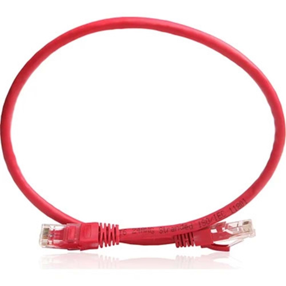 Reçber Cat 6 0.50 Metre(Mt) U/UTP Kırmızı Patch Cord RD-02-2UU6-05-K